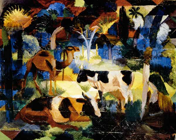 Paisaje con vacas y camellos – August Macke August Macke 2024-09-20