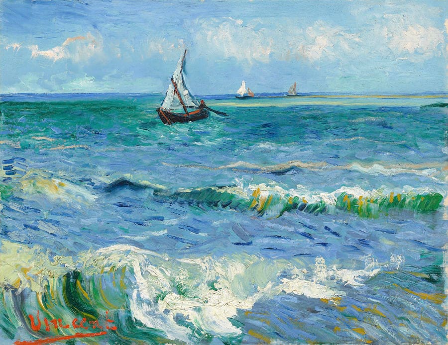 El mar en Saintes-Maries de la Mer – Van Gogh Pinturas Populares 2024-09-19 2