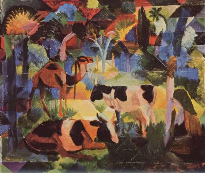 Paisaje con vacas y camellos – August Macke August Macke 2024-09-20