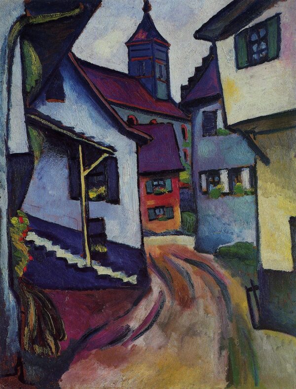 Calle con iglesia en Kandern – August Macke August Macke 2024-11-21