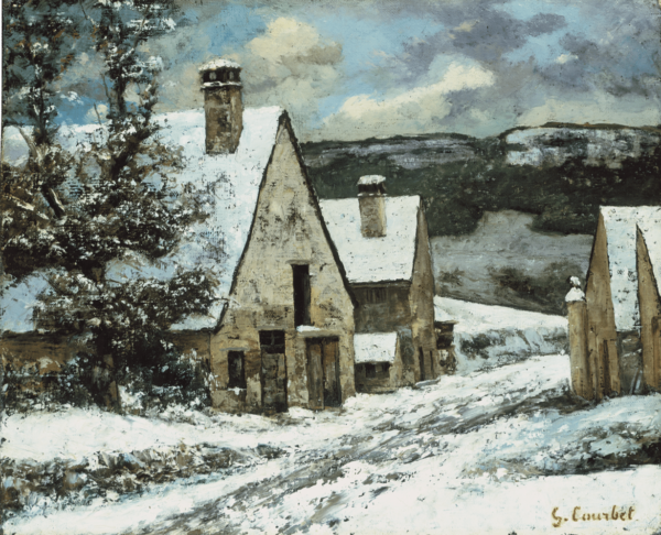 Borde de pueblo en invierno – Gustave Courbet Gustave Courbet 2024-11-21