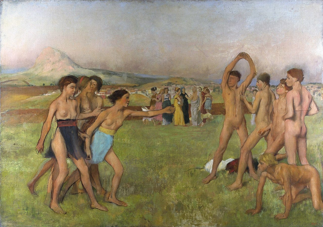 Jóvenes espartanos practicando lucha – Edgar Degas Edgar Degas 2024-09-20 2