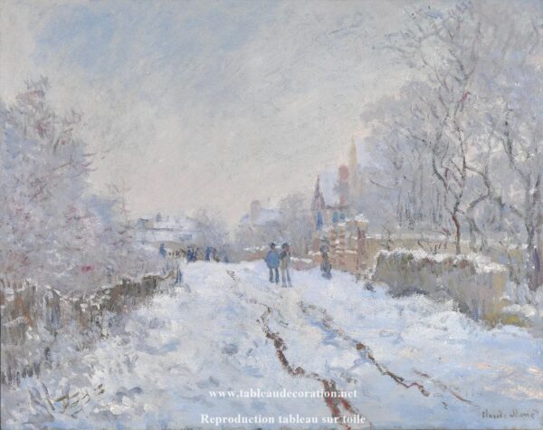 Calle bajo la nieve, Argenteuil – Cuadro de nieve de Monet Claude Monet 2024-11-21