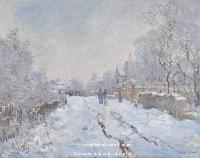 Calle bajo la nieve, Argenteuil – Cuadro de nieve de Monet Claude Monet 2024-09-19