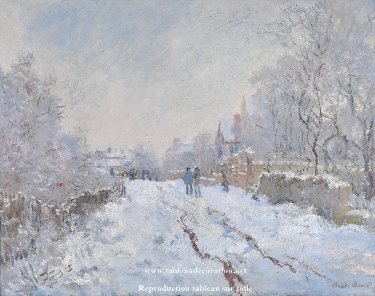 Calle bajo la nieve, Argenteuil – Cuadro de nieve de Monet Claude Monet 2024-09-19 2