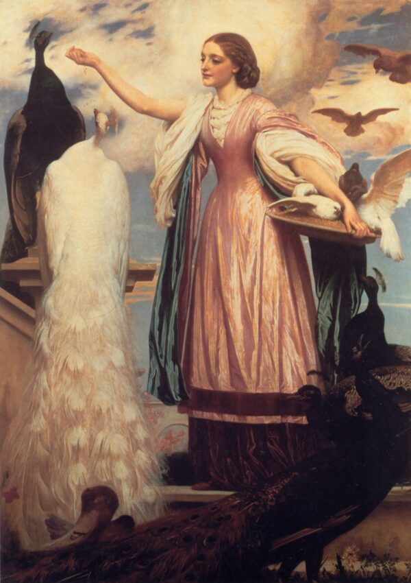 Una chica alimentando pavos reales – Frederic Leighton Frederic Leighton 2024-11-21