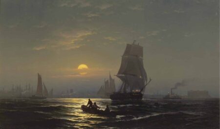 El puerto de Nueva York a la luz de la luna – Edward Moran Edward Moran 2024-12-31