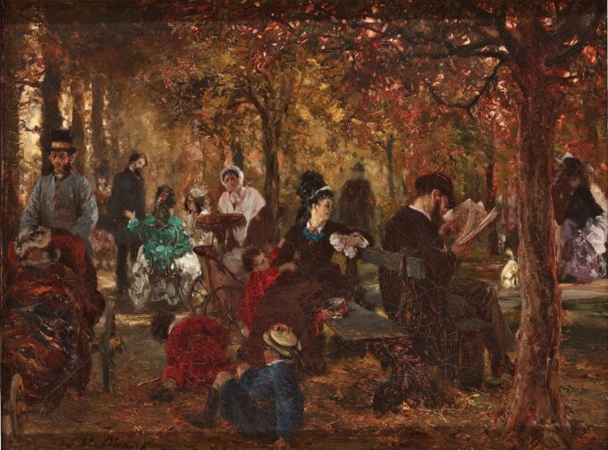 En el jardín de Luxemburgo (memoria del jardín de Luxemburgo) – Adolph von Menzel Adolph von Menzel 2024-09-20