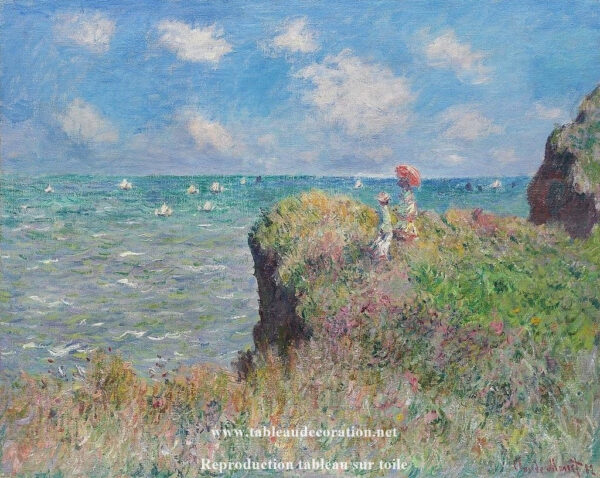 Paseo por el acantilado, Pourville – Cuadro paisaje de Monet Claude Monet 2024-11-21