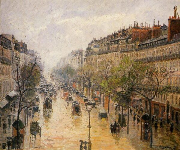 Boulevard Montmartre, lluvia de primavera – Camille Pissarro Camille Pissarro 2024-11-21