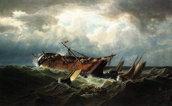 Naufragio frente a Nantucket (también conocido como Naufragio frente a Nantucket, después de una tormenta), 1861 – William Bradford William Bradford 2024-12-22