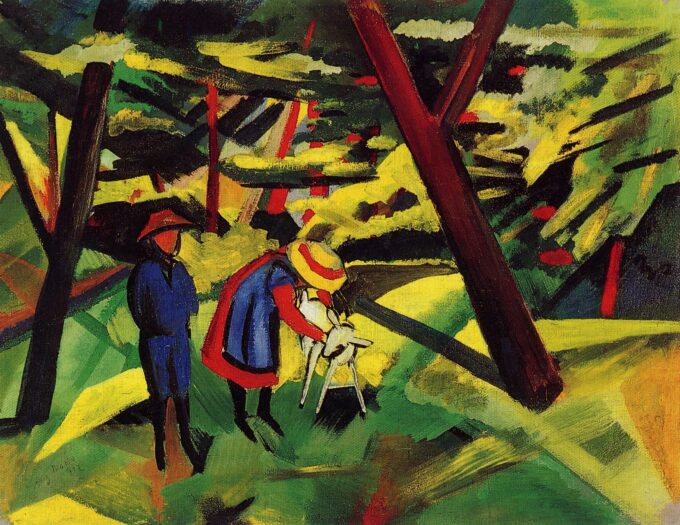 Niños con la cabra en el bosque – August Macke August Macke 2024-09-20