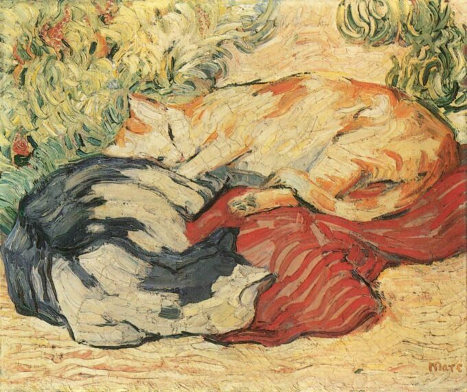 Gatos sobre el paño rojo – Franz Marc Franz Marc 2024-09-19