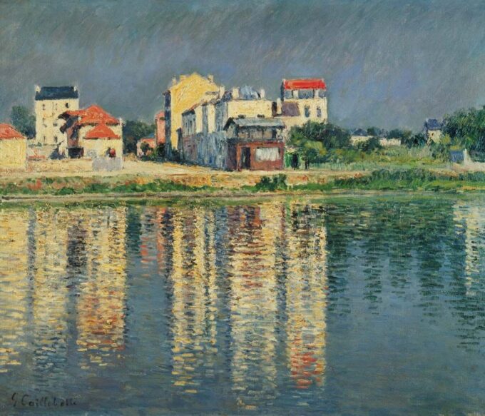 Reflejos de casas en el agua del Sena cerca de Argenteuil – Caillebotte Gustave Caillebotte 2024-09-20