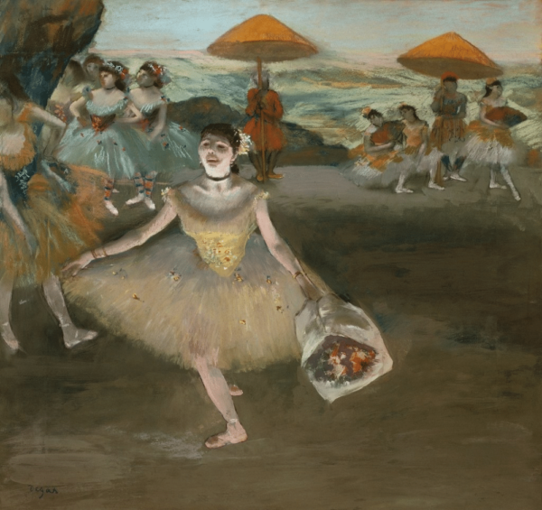 Bailarina con ramo, saludando en el escenario – Edgar Degas Edgar Degas 2024-11-21