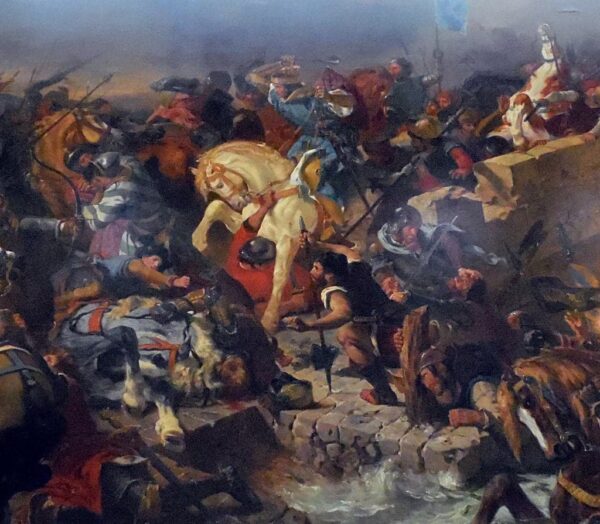 La batalla de Taillebourg, 21 de julio de 1242 – Eugène Delacroix Eugène Delacroix 2024-11-21