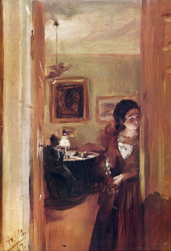 Salón con la hermana del artista – Adolph von Menzel Adolph von Menzel 2024-11-21