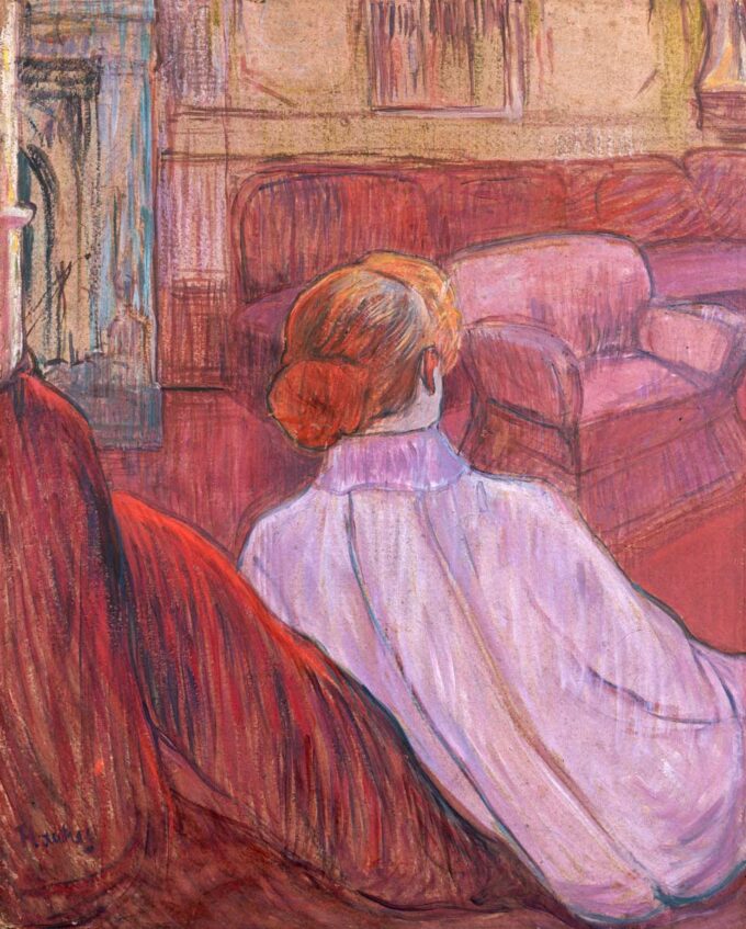 Mujer sentada en un banco de arena – Toulouse Lautrec Henri de Toulouse-Lautrec 2024-09-20