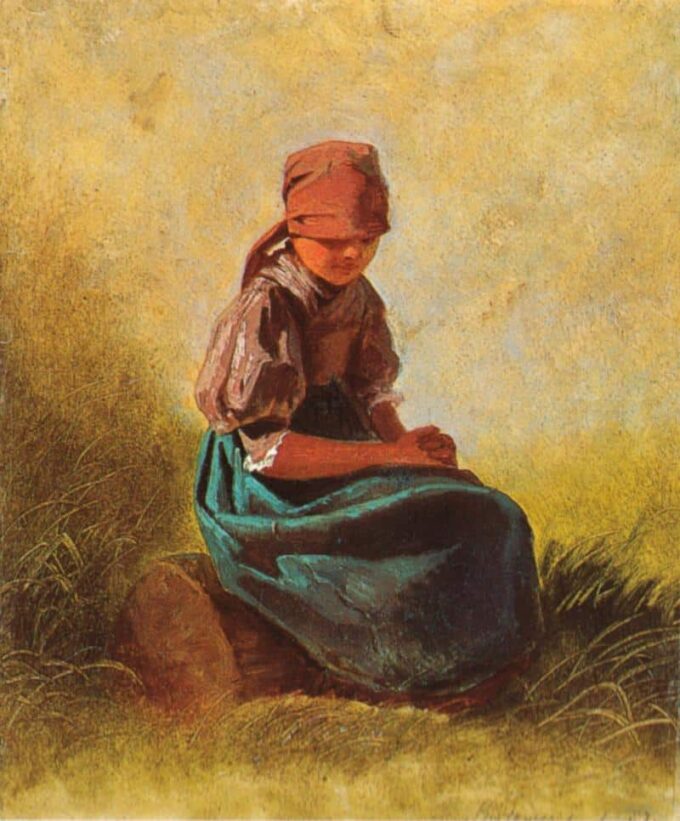 Chica campesina sentada con las manos cruzadas – Carl Spitzweg Carl Spitzweg 2024-09-20