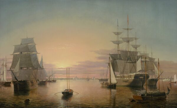 El puerto de Boston al atardecer, 1850 – Fitz Henry Lane Fitz Henry Lane 2024-12-22