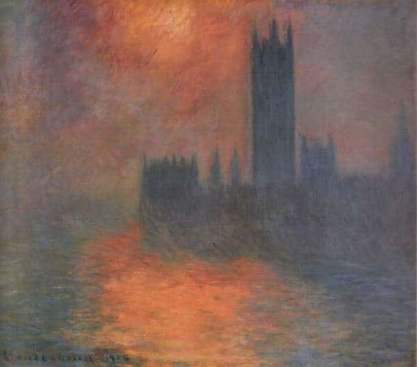 El Parlamento, atardecer (W 1607) – Claude Monet Claude Monet 2024-11-21