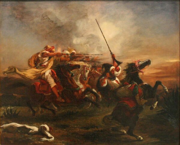 Caballos marroquíes en acción militar – Eugène Delacroix Eugène Delacroix 2024-11-21