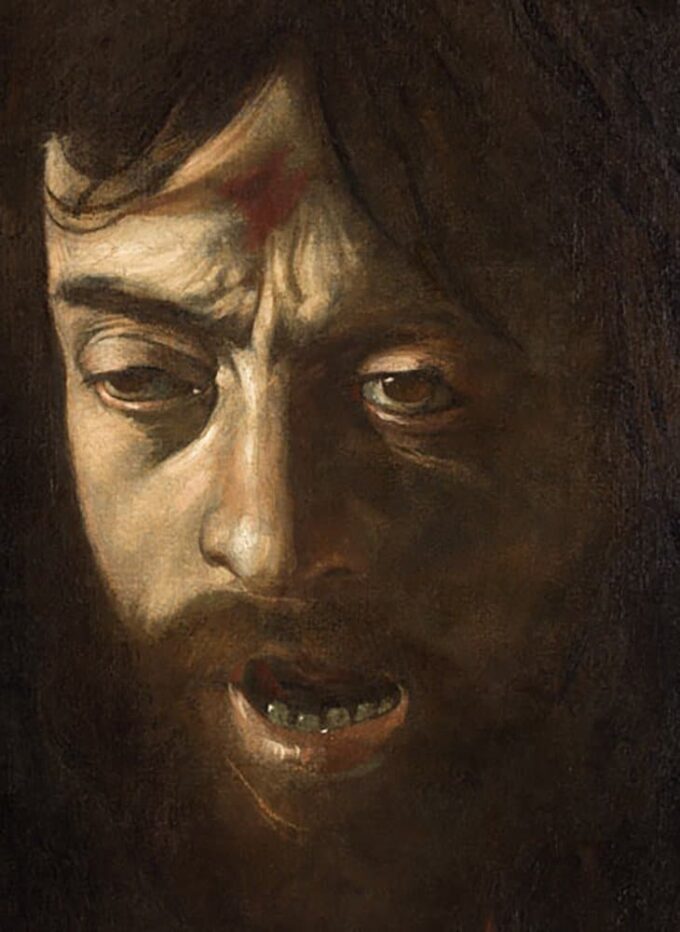 David con la cabeza de Goliat, detalle de la cabeza – Caravaggio Caravaggio 2024-09-19