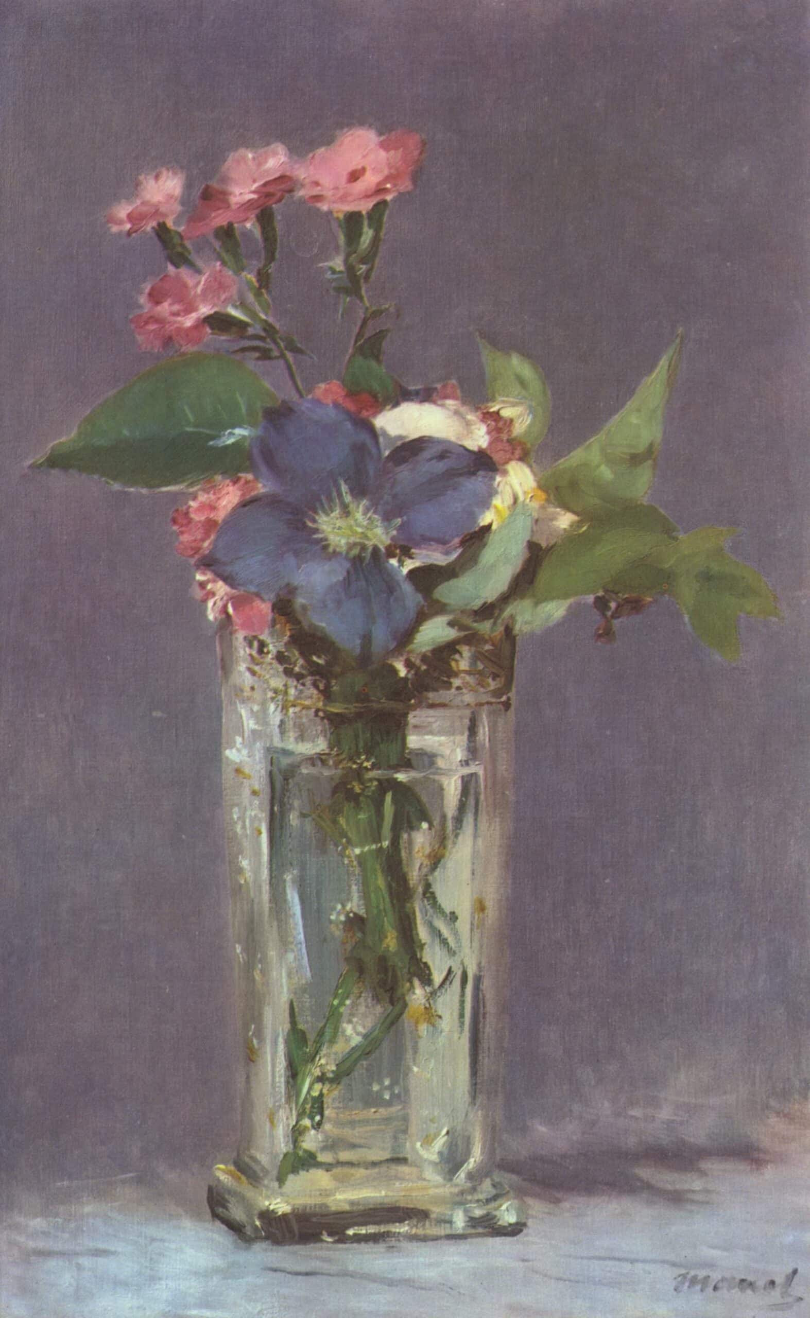 Clemátide en un jarrón de cristal – Edouard Manet Édouard Manet 2024-09-20 2