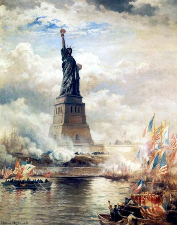 Inauguración de la Estatua de la Libertad iluminando el mundo, 1886 – Edward Moran Edward Moran 2024-12-21