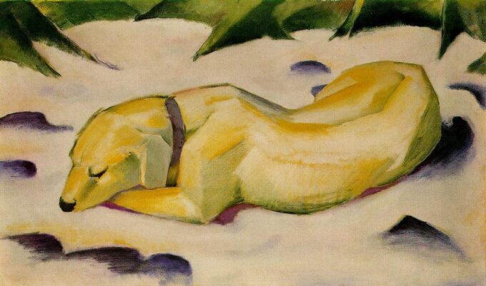 Perro acostado en la nieve – Franz Marc Franz Marc 2024-09-19