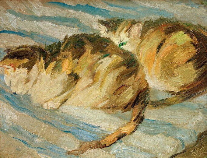 Dos gatos grises (estudio de gato II) – Franz Marc Franz Marc 2024-09-19