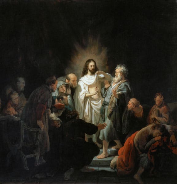 «Jesús resucitado muestra a Tomás sus heridas – Rembrandt van Rijn» Rembrandt van Rijn 2024-09-19