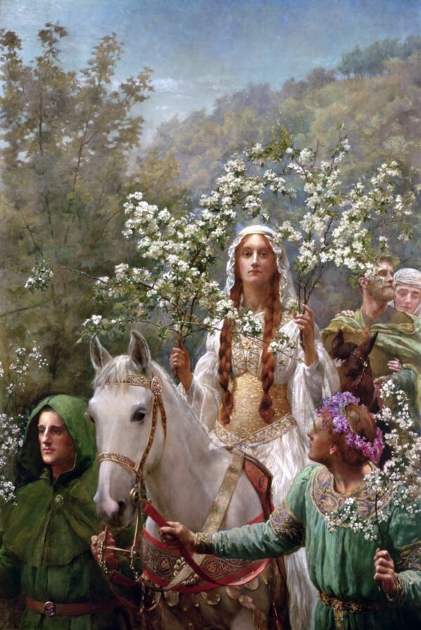 El título traducido al español sería: «El mayo de la Reina Ginebra de John Collier» John Collier 2024-11-21