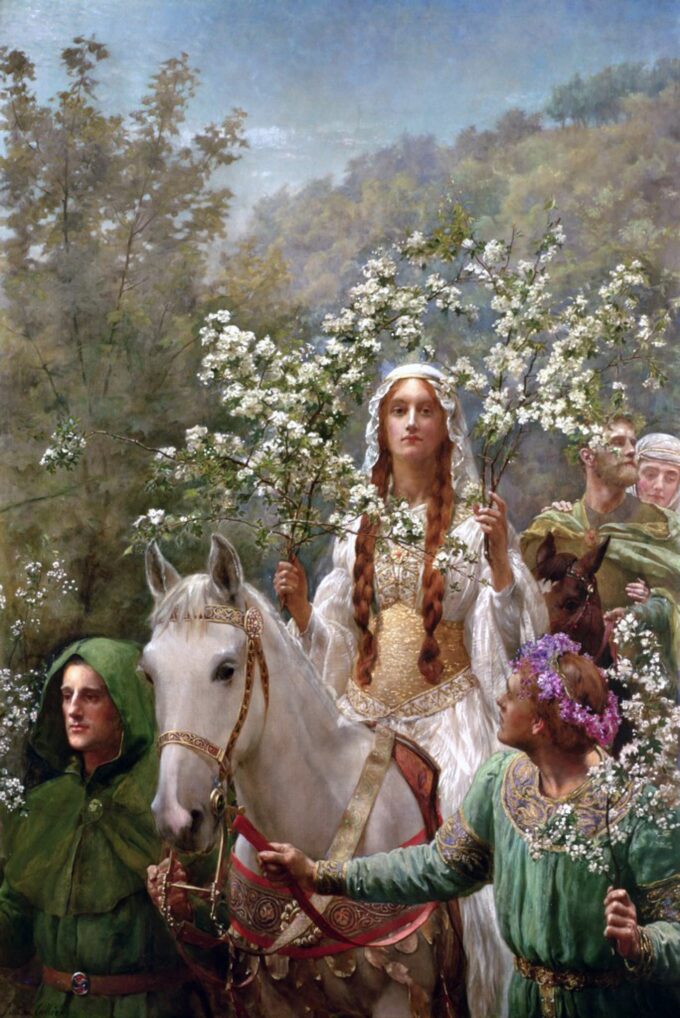 El título traducido al español sería: «El mayo de la Reina Ginebra de John Collier» John Collier 2024-09-19