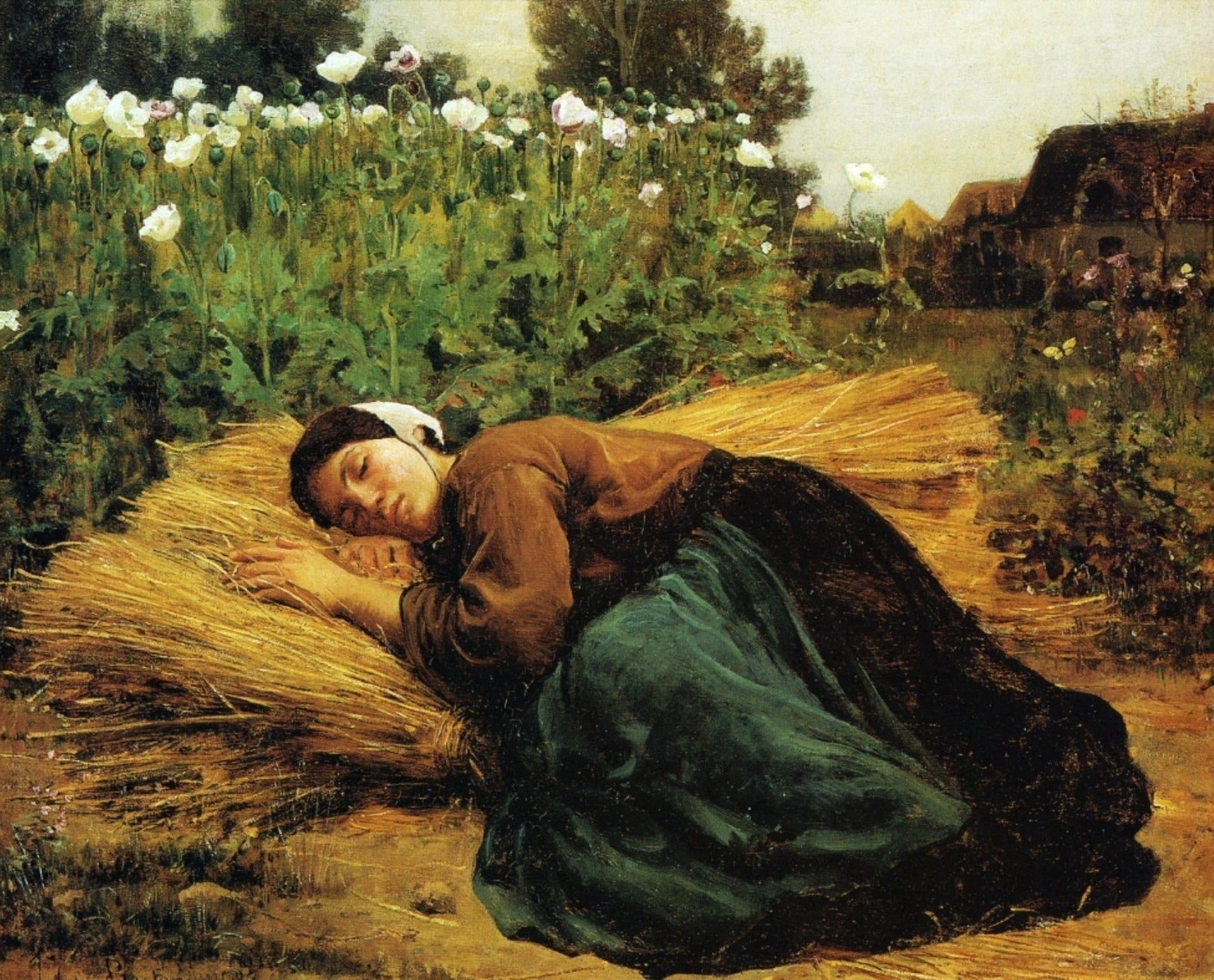 Joven segador durmiendo sobre gavillas de trigo – Jules Breton Jules Breton 2024-09-20 2