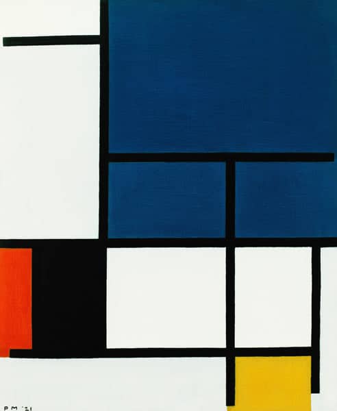 Composición con un gran espacio azul – Mondrian Piet Mondrian 2024-11-21