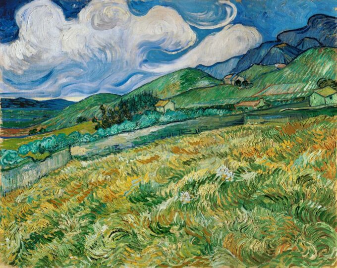 Paisaje de montaña detrás del hospital Saint-Paul – Van Gogh Vincent Van Gogh 2024-09-19