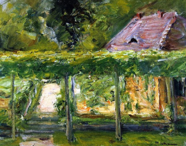 Vista del alto seto de tilo en el jardín después del oeste – Max Liebermann Max Liebermann 2024-12-26