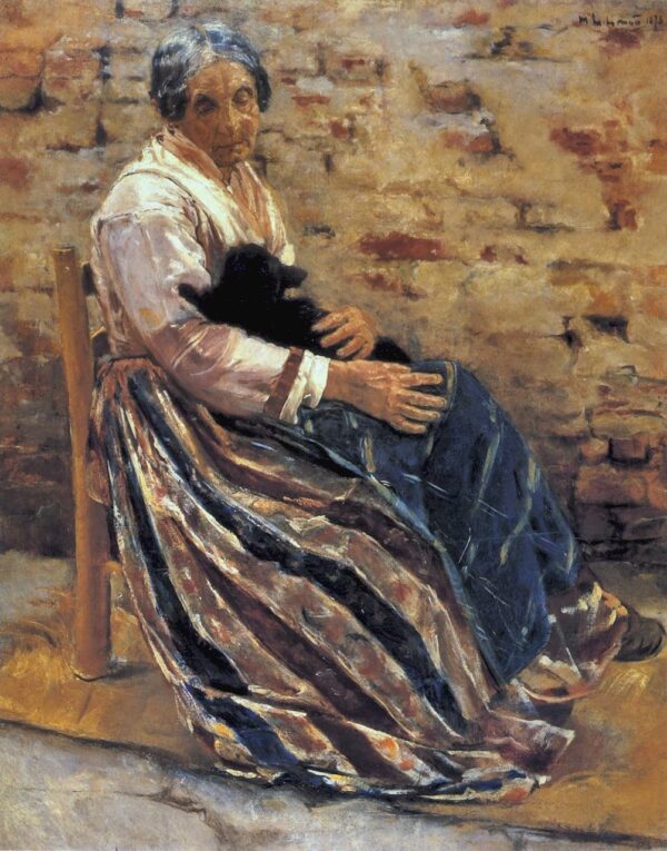 Una anciana con un gato – Max Liebermann Max Liebermann 2024-12-26