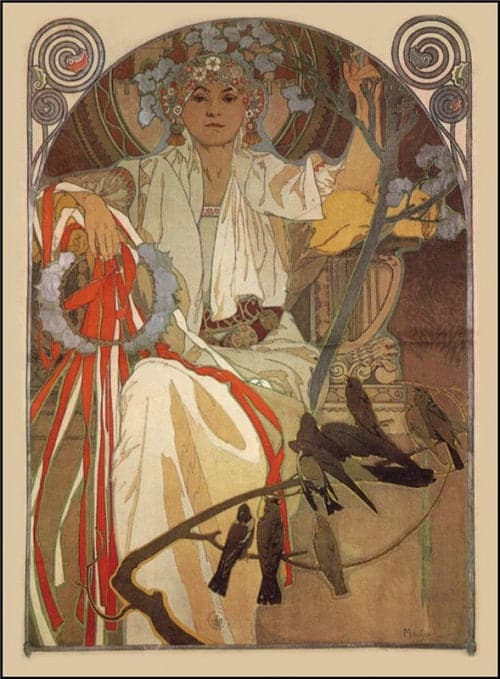 Cartel para la celebración de música y canto primaveral de 1914 en Praga – Mucha Alfons Mucha 2024-11-21