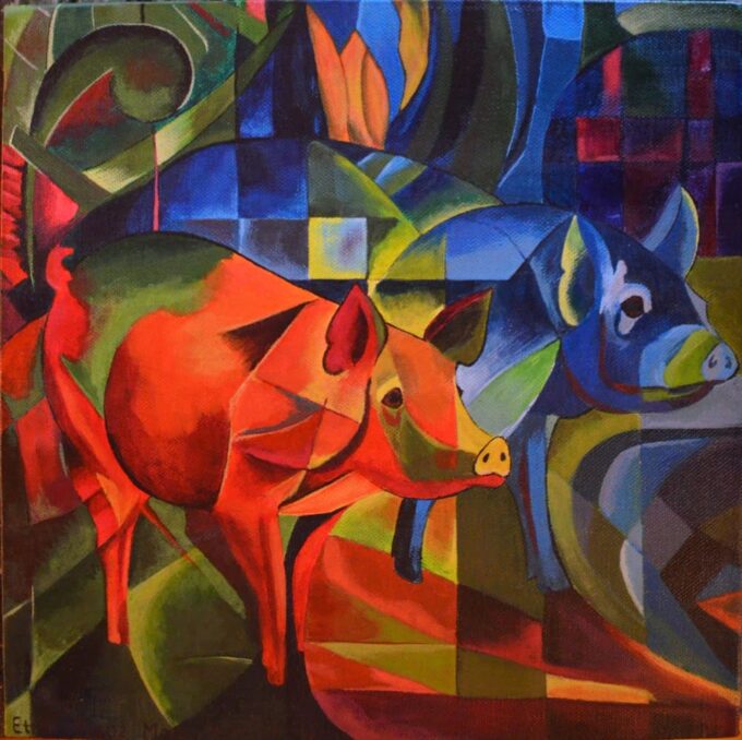 Cerdos rojos y azules – Franz Marc Franz Marc 2024-09-19