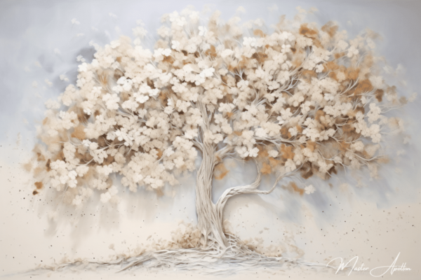 Tabla árbol blanco hoja blanca Cuadros Contemporáneos Árboles 2024-12-22