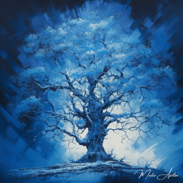 Majestic Blue Tree Table Cuadros Contemporáneos Árboles 2024-12-22