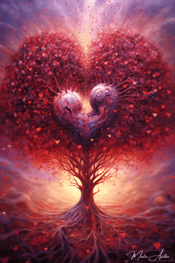 Tabla árbol corazón nuevo amor Cuadros Contemporáneos Árboles 2024-12-22