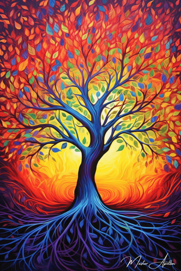 Tabla árbol de la vida pintura Cuadros Contemporáneos Árboles 2024-12-22