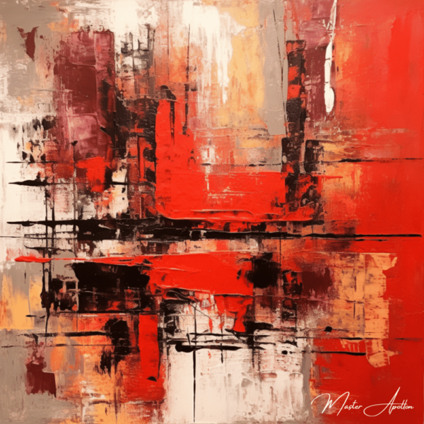 «Mala: Tabla contemporánea abstracta roja» Pinturas abstractas contemporáneas 2024-12-22