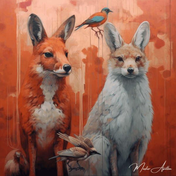 Cuadro contemporáneo de animales kangapin Pinturas Contemporáneas 2024-12-22