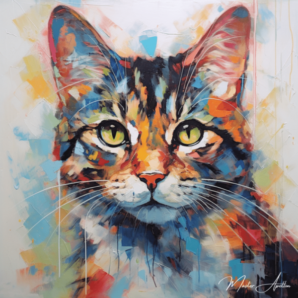 Tabla contemporánea gatito chat Pinturas Contemporáneas 2024-12-22