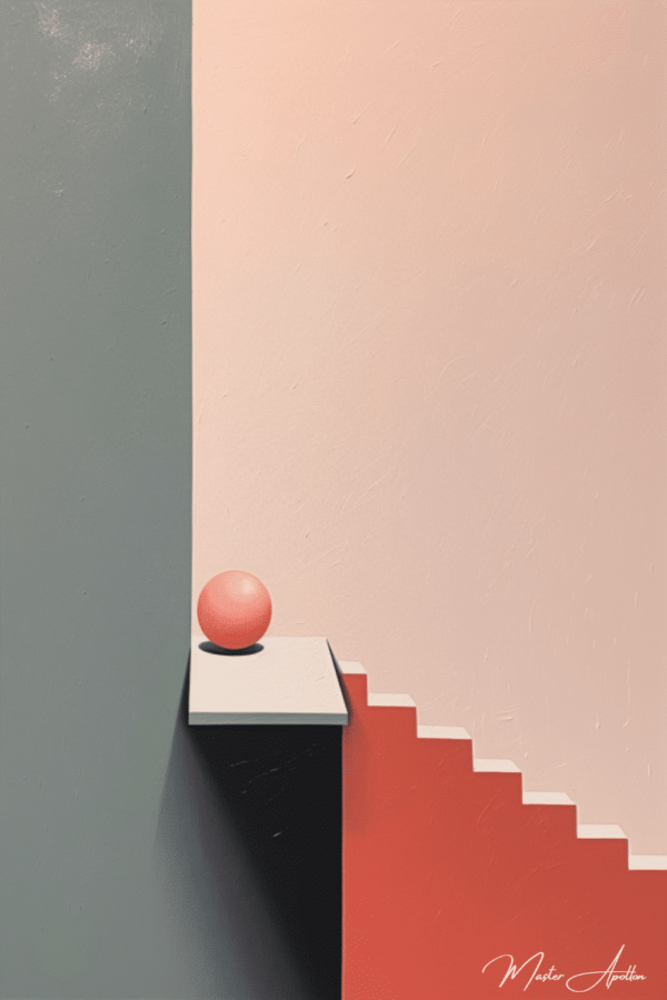 Tabla minimalista la escalera Pinturas Contemporáneas 2024-12-31