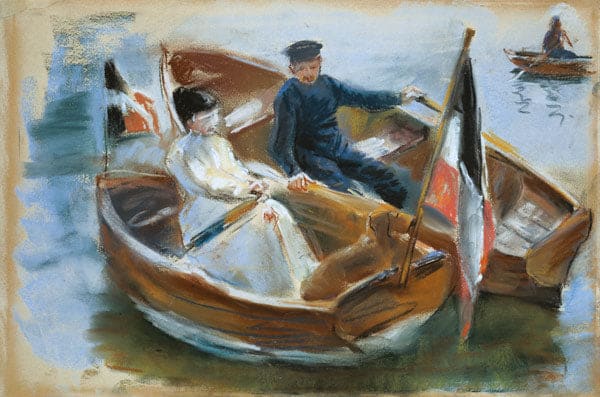 Dos barcos con banderas, Wannsee, 1910 – Max Liebermann Max Liebermann 2024-12-26